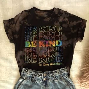 Be Kind: Large reverse tie dyed tee